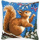 Borduurpakket Eekhoorn in de winter kruissteekkussen vervaco pn-0145052