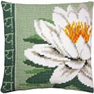 Borduurpakket voorbedrukt kruissteekkussen Witte lotusbloem van vervaco pn-0156009