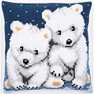 Borduurpakket Ijsbeertjes vervaco pn-0156484 kruissteekkussen  voorbedrukt  