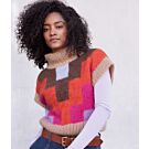 Lana Grossa colourblock spencer breien van Mohair di Gio (F70,M22A)