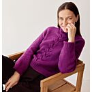 Lana Grossa dames trui met kabel breien van Alta Moda Cashmere 16 (C27,m1)