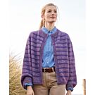 Lana Grossa gestreept top-down vest breien van Silkhair en Merino Superiore (ME4,M8)