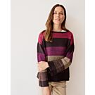 Lana Grossa gestreepte dames trui breien van Cool Wool en Cool Wool Vintage (c27,m4)