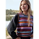 Lana Grossa gestreepte spencer haken van Brigitte No.2 (H7,M12)