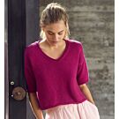 Lana Grossa truitje met v-hals breien van Summer Softness (LB20,M7)