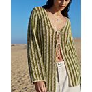 Lana Grossa vest haken van Solo Lino (Haken 6, m18) | C.R. Couture