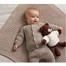 Phildar baby vestje met kabels breien van Phil Lambswool (245, m24)