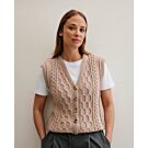 Phildar dames spencer met kabels breien van Phil Lamsbwool (262,m10)