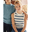 Phildar gestreept meiden topje breien van Phil Rustique (256,m20)