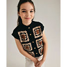 Phildar kinder gilet breien van Phil Starlight en Partner 3,5 (246, m10b)