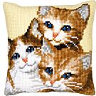 Borduurpakket kussen 3 katjes