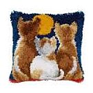 Knooppakket knoopkussen poezen bij nacht vervaco pn-0021651