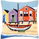 Vervaco borduurpakket aan de kust pn-0145640 kruissteekkussen voorbedrukt.