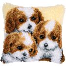 Vervaco Smyrnapakket knoopkussen 3 Pups PN-0145646.