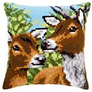 Voorbedrukt kruissteek kussen herten als borduurpakket vervaco pn-0146175