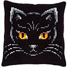 Vervaco kussen zwarte kat in kruissteek borduren PN-0171086