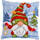 Vervaco borduurkussenpakket gnome alone PN-0201601 voorbedrukt