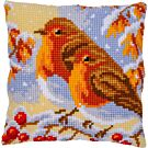 Vervaco borduurkussenpakket roodborstjes PN-0206771 voorbedrukt