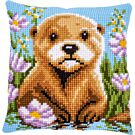 Vervaco borduurkussenpakket otter PN-0228642 voorbedrukt