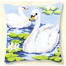Borduurpakket  kussen  zwaan