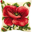 Vervaco borduurpakket borduurkussen klaproos pn-0008703 borduren