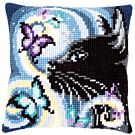 Vervaco kruissteek borduurkussen poes met vlinders borduren pn-0149061