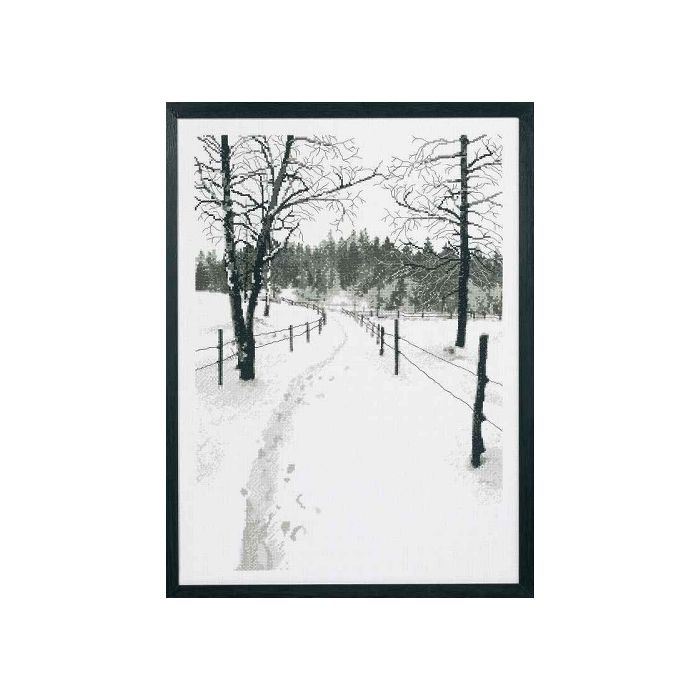 zwart wit landschap om te borduren | C.R. Couture
