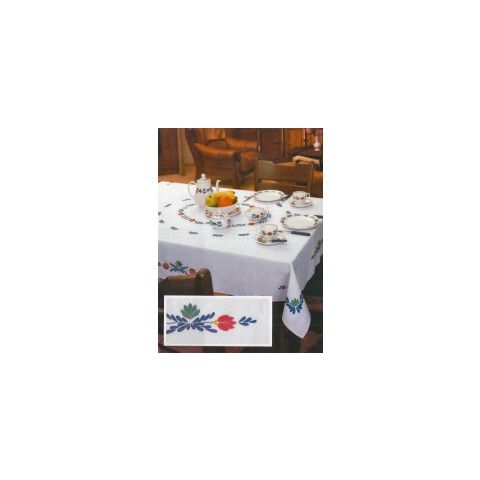 Pako borduurpakket tafelkleed boerenbont 130x160cm borduren 304.026 | C.R. Couture