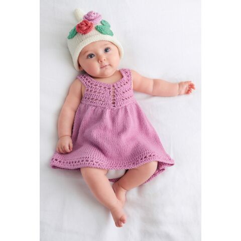 Getand Charmant plotseling Lana Grossa baby jurkje breien en haken van Soft cotton (Infanti edition 2,  m12) | C.R. Couture