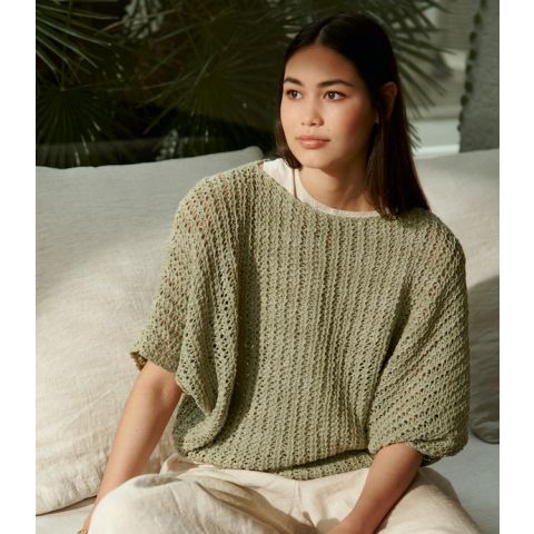 Dames gebreide trui handgemaakte lana grossa gr s beige Kleding Dameskleding Sweaters Pullovers 