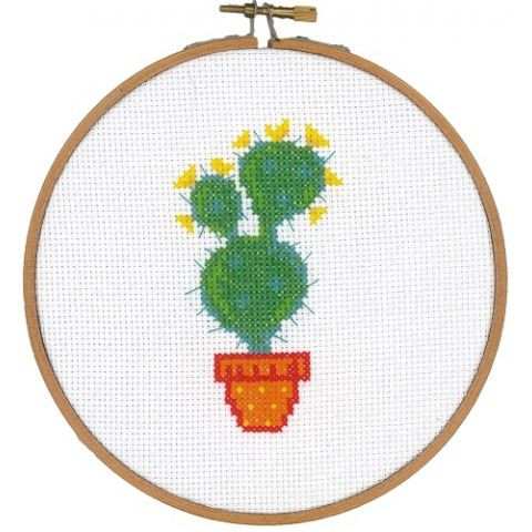 met borduurring Cactus en bloem vervaco pn-0155973 | C.R. Couture