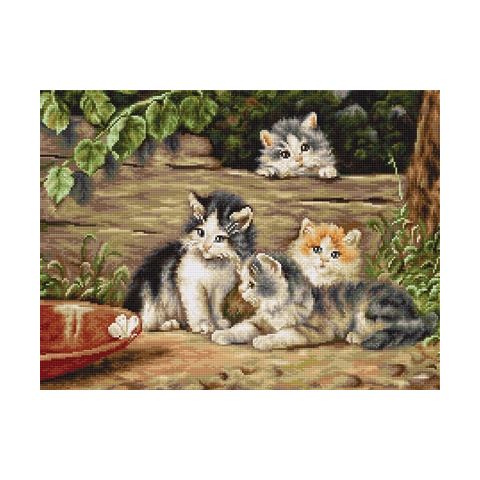 Kikker negeren Kalksteen Borduurpakket The Cats - de katten om te borduren van Luca-s b556 | C.R.  Couture
