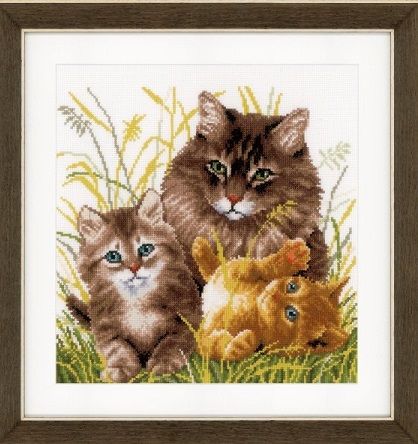 Vervaco borduurpakket Kattenfamilie pn-0156114 borduren