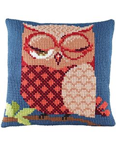 Kruissteek  borduurpakket borduurkussen uil van Pako om te borduren