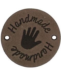 Durable leren labels 'handmade' 