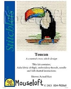 Mouseloft borduurpakket toekan 004-R03 telpatroon