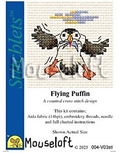 Mouseloft borduurpakket vliegende papegaaiduiker 004-V03 telpatroon