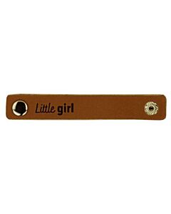 Durable leren label 'little girl'  2-stuks