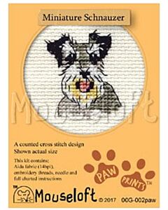 Mouseloft borduurpakket dwergschnauzer 00G-002 telpatroon