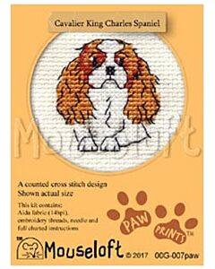 Mouseloft borduurpakket cavalier-king charles spaniël 00G-007 telpatroon
