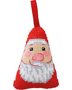 Permin borduurpakket kerstornament kerstman 01-6263 telpatroon