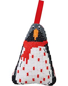 Permin borduurpakket kerstornament pinguïn 01-6264 telpatroon