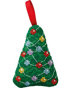 Permin borduurpakket kerstornament kerstboom 01-6266 telpatroon