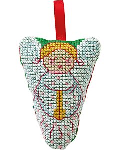 Permin borduurpakket kerstornament muis 01-6267 telpatroon