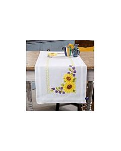 Vervaco borduurpakket tafelloper 40x100cm zonnebloemen pn-0147030 voorbedrukt