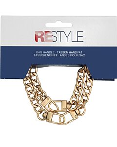 Restyle tassenketting 25cm oudgoud kleurig