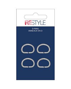 Restyle metalen D-ringen 40mm in zilver