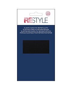 Restyle Elastisch Snelfix reparatiedoek kl.000 zwart opstrijkbaar
