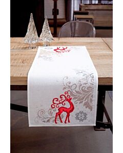 Vervaco borduurpakket tafelloper fier hert borduren met telpatroon pn-0150194