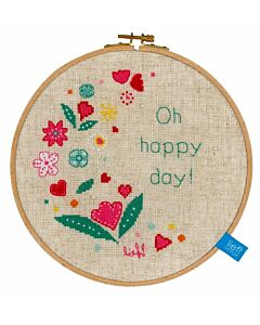Borduurpakket oh happy day van lief incl borduurring vervaco pn-0150513